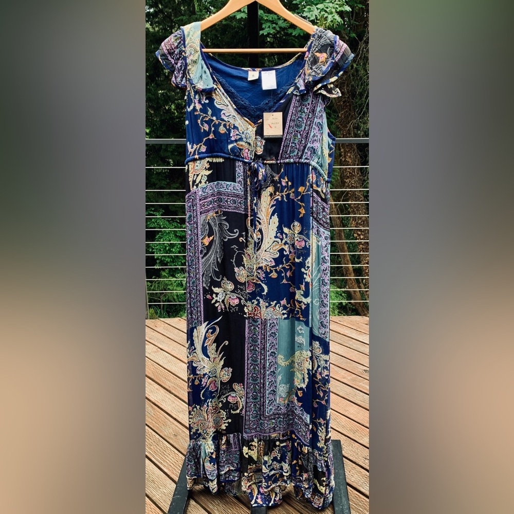 Royal Blue Lace Trim Top